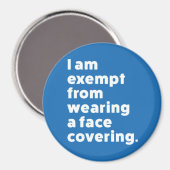 Aimant Exempter de porter un couvre-visage (Recto/Verso)