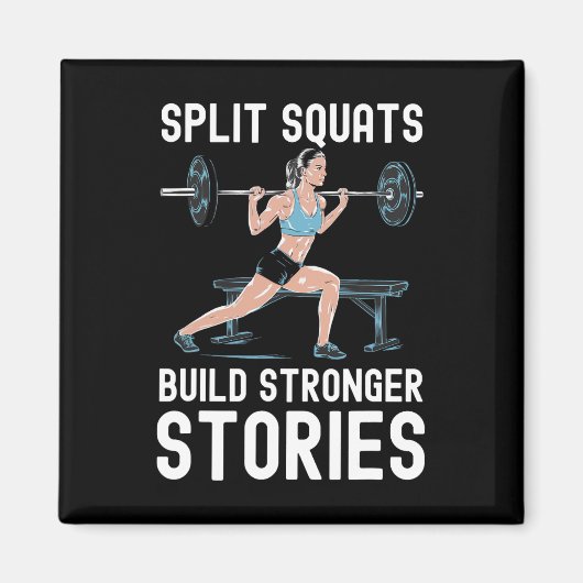 Aimant Exercice de squat bulgare musculation fitness (Devant)