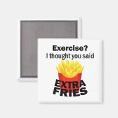 Aimant Exercice Je pensais que vous avez dit frites suppl (Recto/Verso)