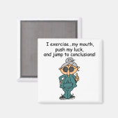 Aimant Exercice, poussée, humour de saut (Recto/Verso)