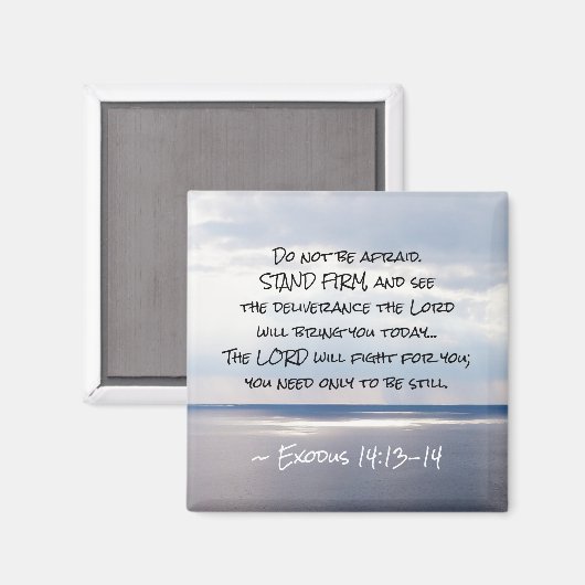 Aimant Exode 14:13-14 Ne craignez pas STAND FIRM (Recto/Verso)