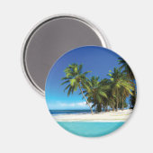 Aimant Exotic beach throw pillow (Recto/Verso)