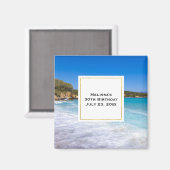 Aimant Exotic Beach Tropical Island Paradise Event (Recto/Verso)