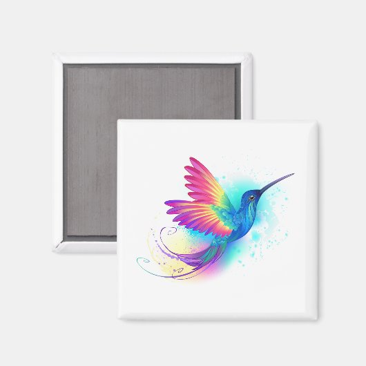 Aimant Exotic Rainbow Hummingbird (Recto/Verso)