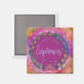 Aimant Expérience Plutôt Amusant Floral Moderne Inspirivi (Recto/Verso)