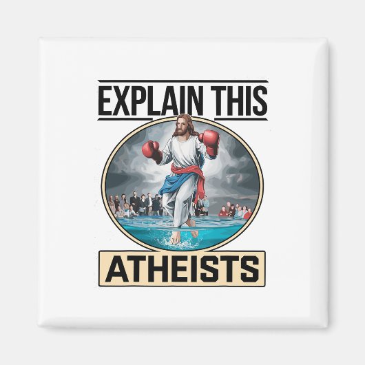 Aimant Expliquez-moi ce Jésus athées Gants de boxe (Devant)