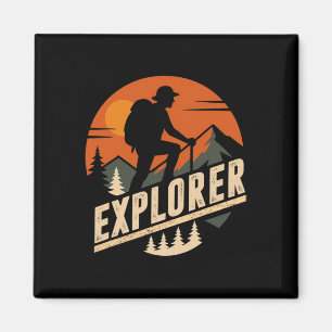 Aimant Explorer davantage Montagnes de trekking Camping d