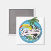 Aimant explorer le logo fabuleux de l'Argentine (Recto/Verso)