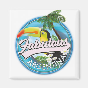 Aimant explorer le logo fabuleux de l'Argentine