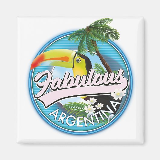 Aimant explorer le logo fabuleux de l'Argentine (Devant)