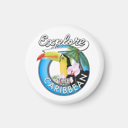 Aimant Explorez le patch de voyage des Caraïbes. (Devant)