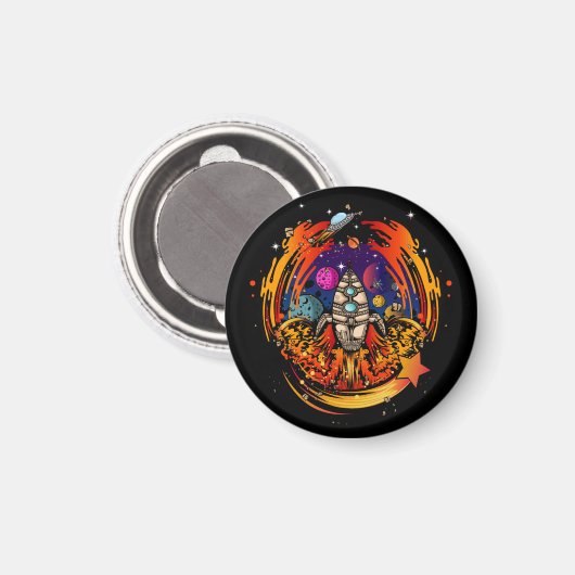 Aimant Exploser le vaisseau spatial (Recto/Verso)