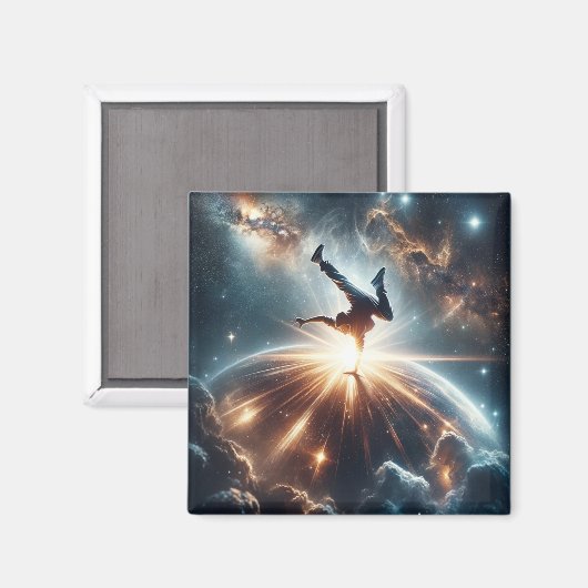 Aimant Explosion de rupture galactique dans l'espace prof (Recto/Verso)