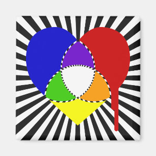 Aimant explosion du coeur du graphique en couleurs