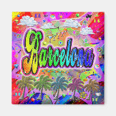 Aimant Express Vue de Barcelone (Devant)