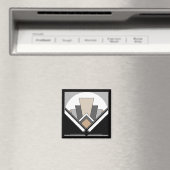 Aimant Expression de Art Deco Fan (In Situ (Lave-vaisselle))