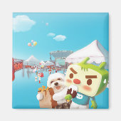 Aimant Extérieur Marché amusant (Devant)