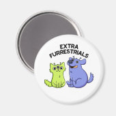 Aimant Extra Furrestries Funny Alien Furry Pet (Recto/Verso)