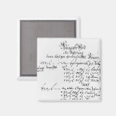 Aimant Extrait du salaire de J.S. Bach (Recto/Verso)