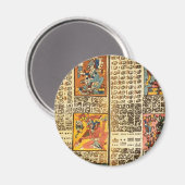 Aimant Extraits du Codex Mayan Dresden (Recto/Verso)