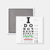 Aimant Eye Exam - Cadeaux Sober Hommes Femmes (Recto/Verso)