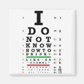 Aimant Eye Exam - Cadeaux Sober Hommes Femmes (Devant)