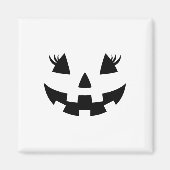 Aimant Eyelashes Jack-o'-lantern Face Citrouille Hallowen (Devant)