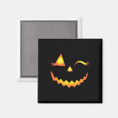 Aimant Eyelashes Jack-o'-lantern Face Citrouille Hallowen (Recto/Verso)