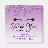 Aimant Eyelashes noir élégant et Parties scintillant viol (Devant)