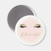Aimant Eyelashes Noir Rose Or Glitzy (Recto/Verso)