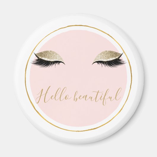 Aimant Eyelashes Noir Rose Or Glitzy (Devant)