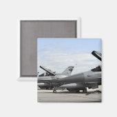 Aimant F-16 Fighting Falcons attend le lancement (Recto/Verso)
