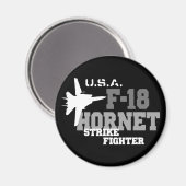 Aimant F-18 Hornet - Strike Fighter (Recto/Verso)
