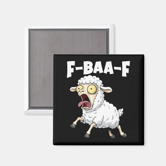 Aimant F-baa-f Meme – Funny Screaming Meme Graphic  (Recto/Verso)