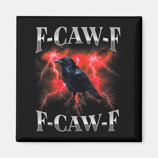Aimant F-caw-f Black Crow Black Bird Raven Gothic Bootleg (Devant)