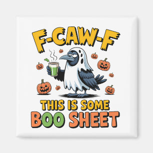 Aimant F-Caw-F C'Est Une Feuille De Boo Drôle Éffrayant