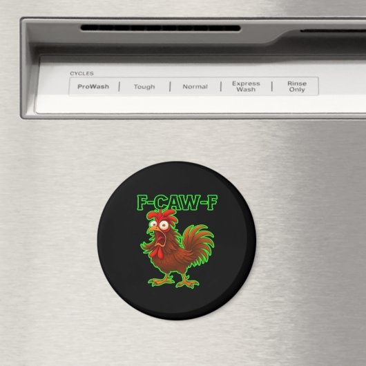 Aimant F-Caw-F Chicken Classic Retro Graphic (In Situ (Lave-vaisselle))
