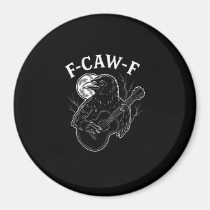 Aimant F Caw F Corbeau à la guitare Style Halloween Vinta