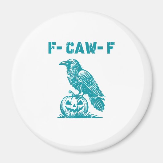 Aimant F-Caw-F Corbeau drôle gothique Corbeau Rétro Class (Devant)