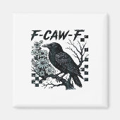 Aimant F-Caw-F Crow Bird Retro Classic (Devant)