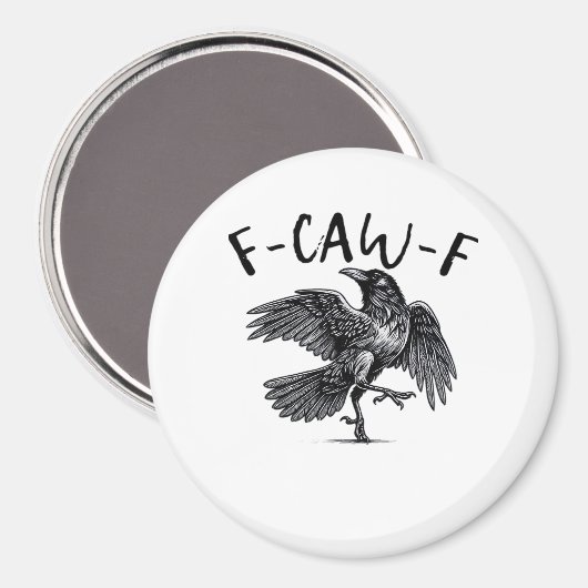 Aimant F Caw F Crow Retro Classic Style (Recto/Verso)