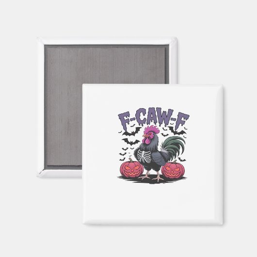 Aimant F-Caw-F Funny Chicken Classic Retro Graphic (Recto/Verso)