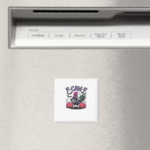 Aimant F-Caw-F Funny Chicken Classic Retro Graphic (In Situ (Lave-vaisselle))