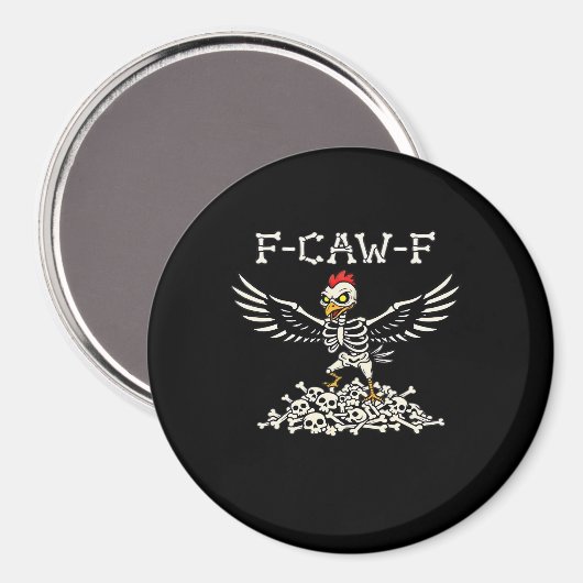 Aimant F-Caw-F Funny Chicken Halloween Cool Unique (Recto/Verso)