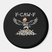 Aimant F-Caw-F Funny Chicken Halloween Cool Unique (Devant)