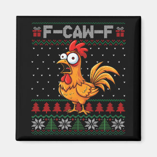Aimant F-caw-f Funny Chicken Humor Quote Christmas Ugly S