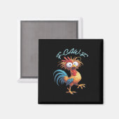 Aimant F-Caw-F Funny Chicken Humor Retro Style (Recto/Verso)