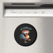 Aimant F-Caw-F Funny Chicken Humor Retro Style (In Situ (Lave-vaisselle))