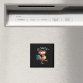 Aimant F Caw F Humour de poulet Rétro (In Situ (Lave-vaisselle))