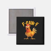 Aimant F-Caw-F Poulet Classique de Style Rétro (Recto/Verso)